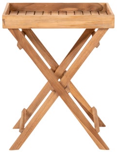 Stolik pomocniczy z drewna tekowego 39xH50 cm – grafika-1.