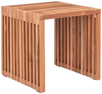 Stolik pomocniczy z drewna tekowego naturalny 40x40 cm – grafika-1.