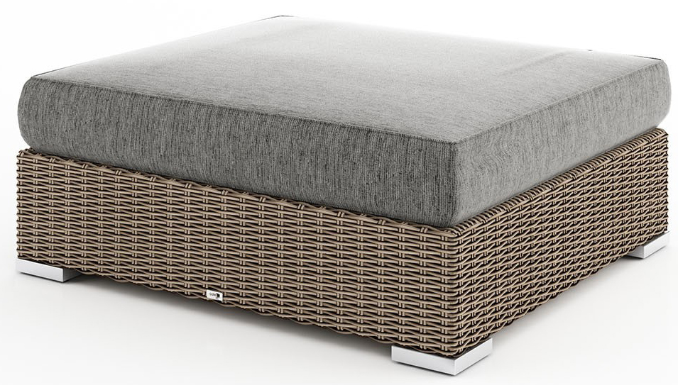 Stolik - puf ogrodowy Milano 100x87 cm piaskowy – obraz-1