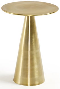 Stolik pomocniczy aluminiowy złoty Ø39x50 cm – obraz-1