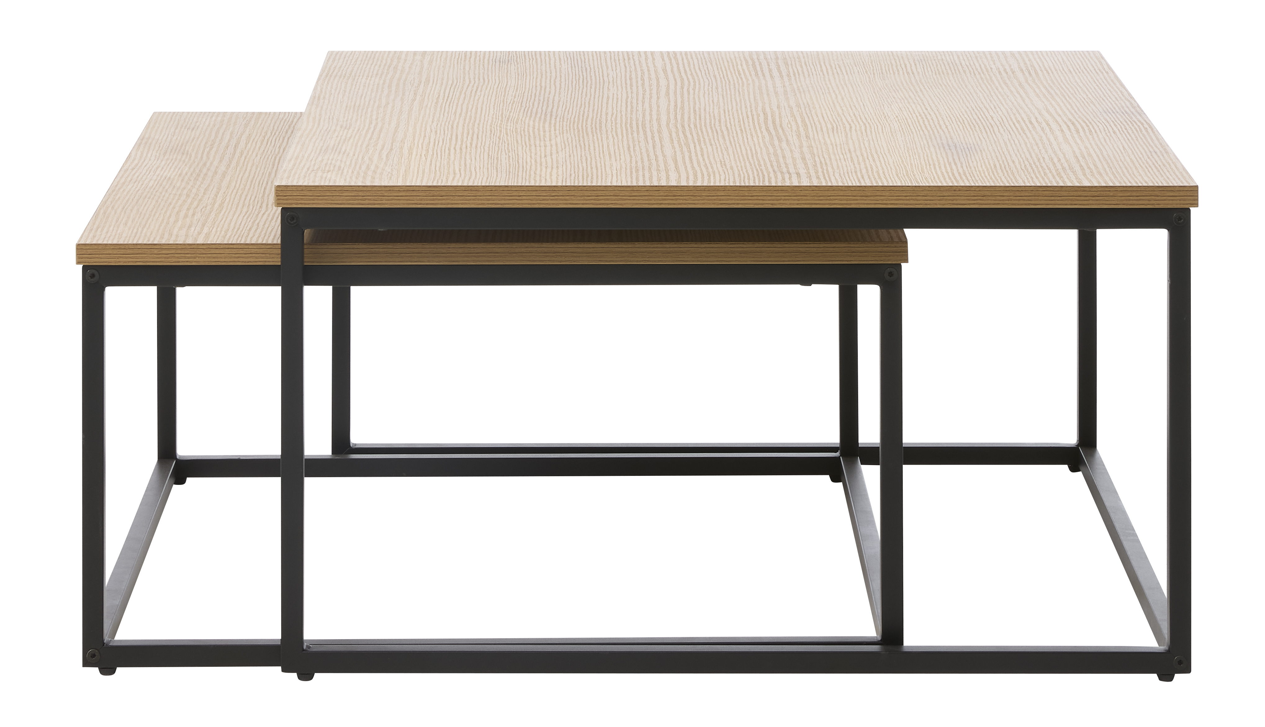 Stoliki kawowe Cesura 2-set blaty kolor dębowy – grafika-1.