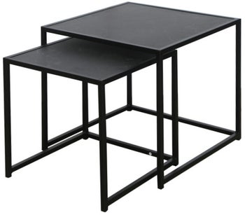 Eleganckie stoliki kawowe z metalowymi ramami i marmurowym wykończeniem – grafika-1.