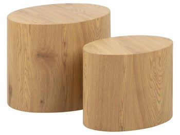 Zestaw dwóch owalnych stolików kawowych w nowoczesnym stylu – grafika-1.