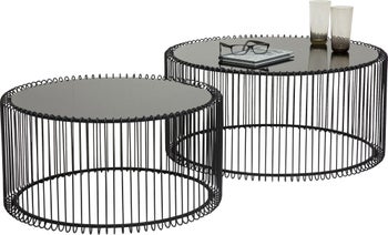 Mesa centro Wire negro (2/set) – Imagen-1.