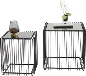 Помощна маса Wire Square Black (2/Set) – изображение-1.