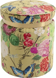 Pufa Flower Fever Żółty Ø39cm – obraz-1