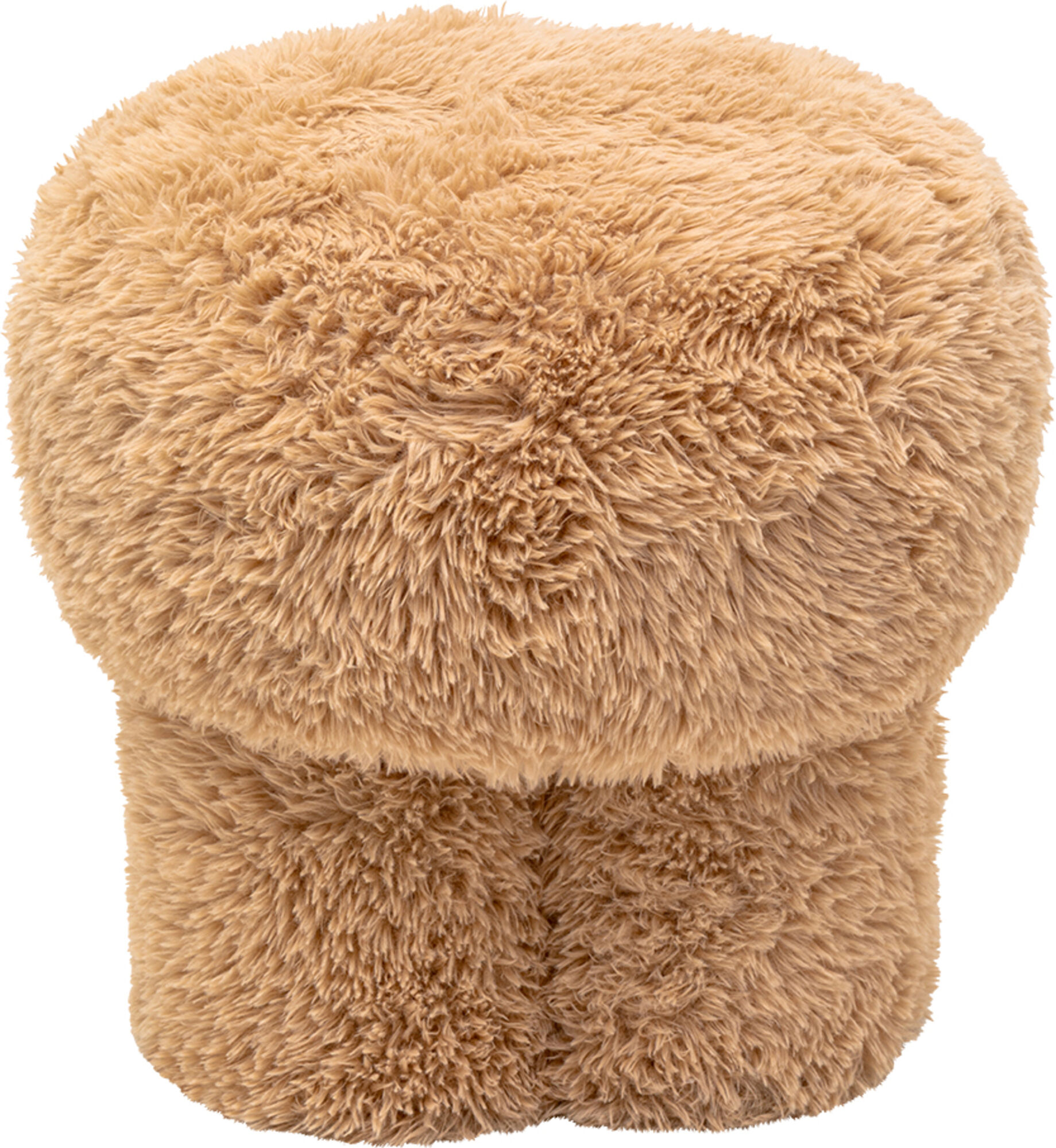 Pufa Softy beżowa Ø49cm – obraz-1
