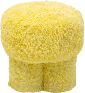 Pufa Softy żółta Ø49cm – obraz-1