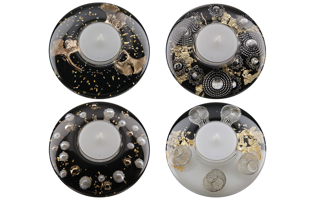 Свещник за чаена свещ Golden Shadow – изображение-1