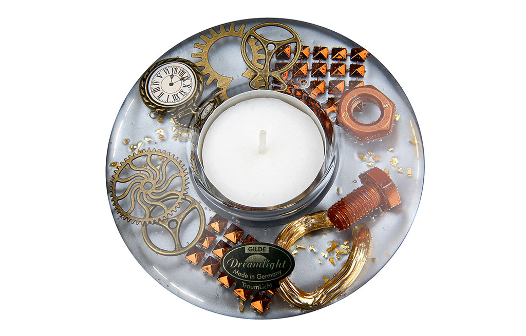 Свещник  за чаена свещ Steampunk – изображение-1