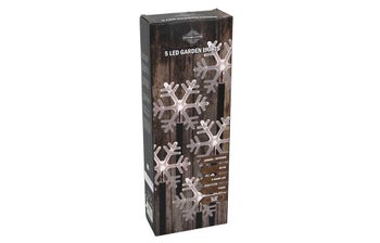 Светещи снежинки за градина 5 бр LED – изображение-1