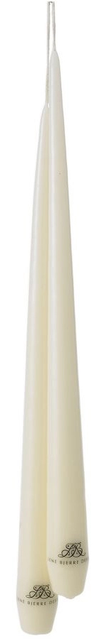 Świeca Laquer Taper Ø3x35 cm off-white – obraz-1