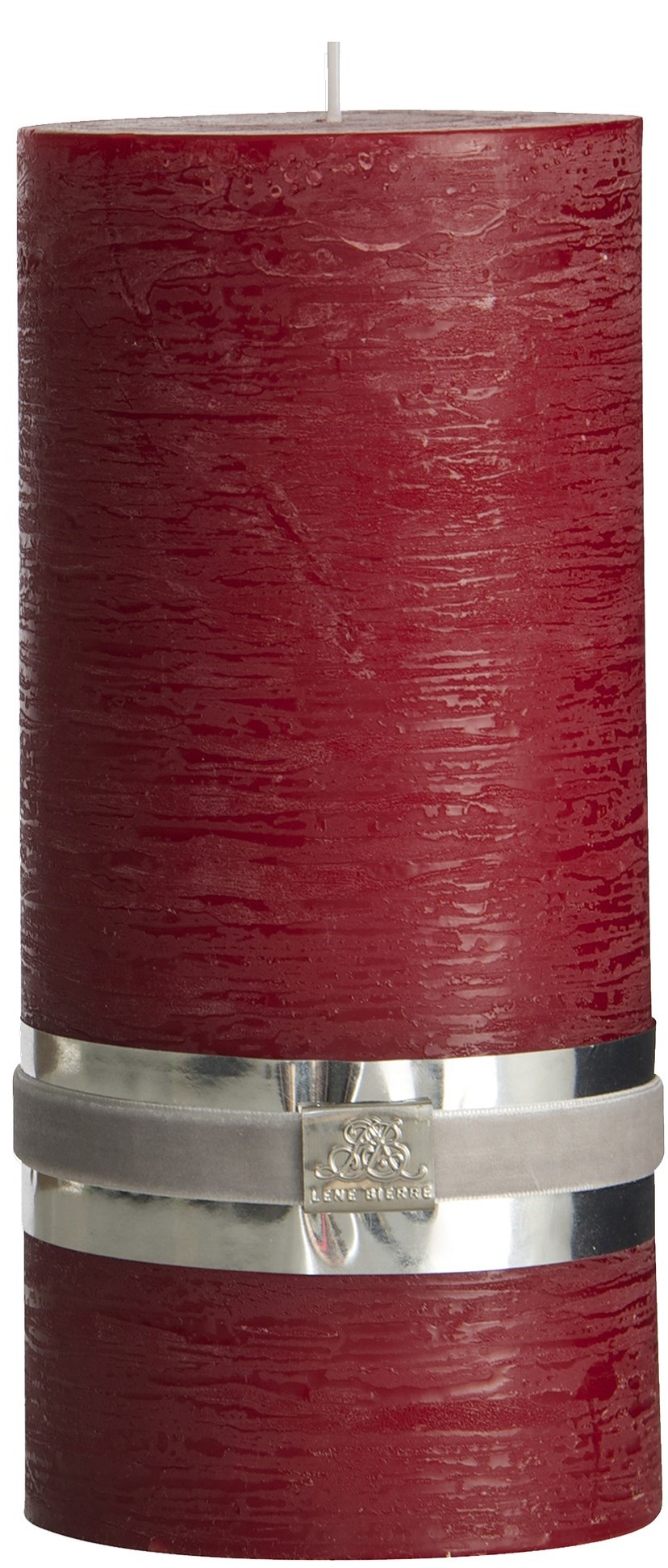 Świeca ciemnoczerwona Ø10x20 cm  – obraz-1