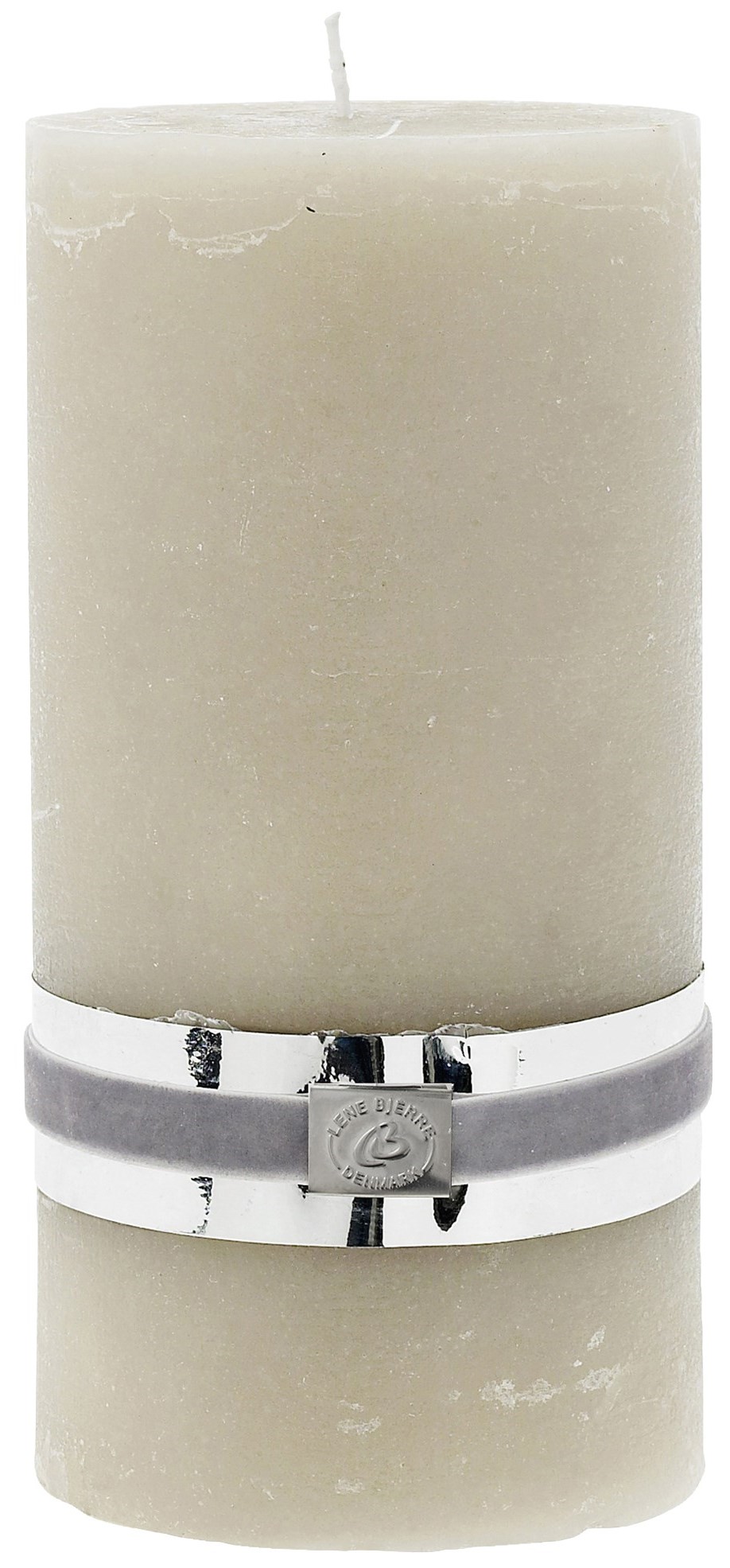 Świeca szara Ø10x20 cm – obraz-1