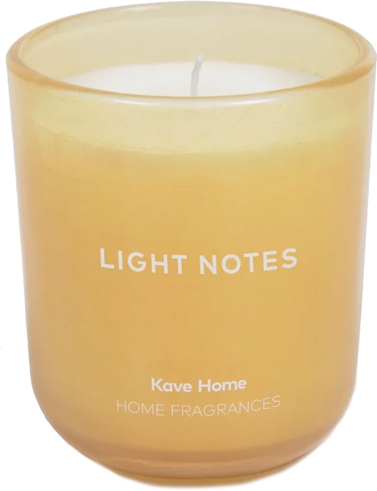 Świeca szklana zapachowa żółta 65g – obraz-1