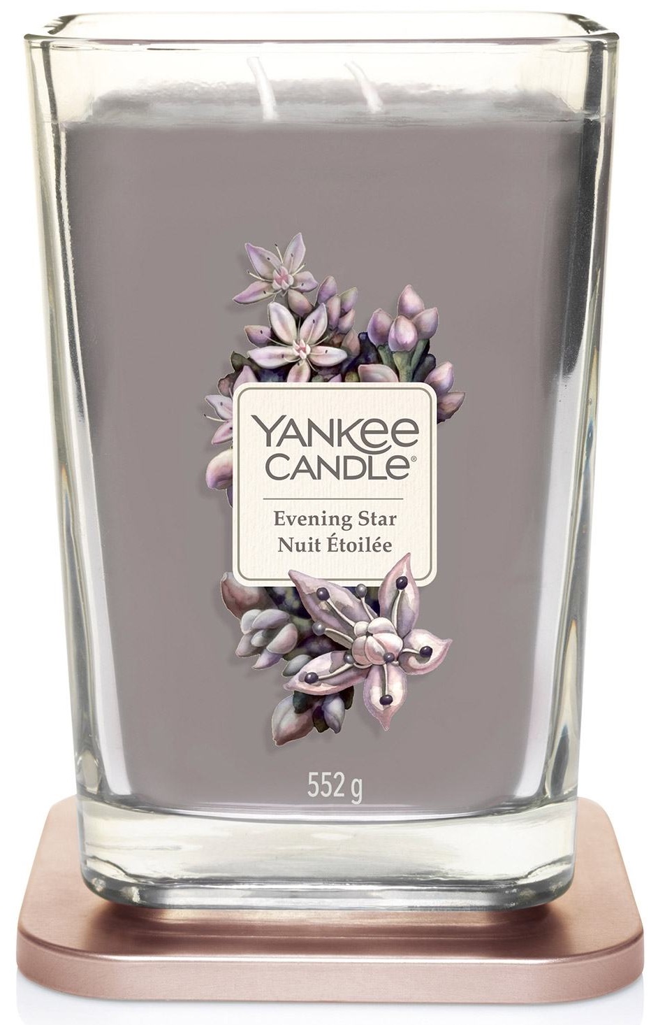 Świeca zapachowa duża kwadratowa z 2 knotami Yankee Candle Evening Star – obraz-1