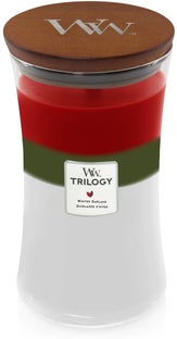 Świeca zapachowa duża Woodwick Trilogy Winter Garland – obraz-1
