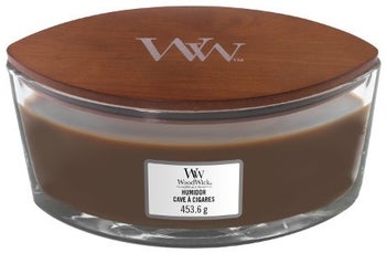 Świeca zapachowa Elipsa Woodwick Humidor – obraz-1