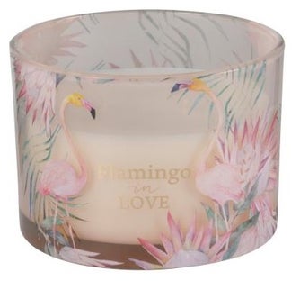 Świeca zapachowa flaming różowa Ø12x8 cm – obraz-1