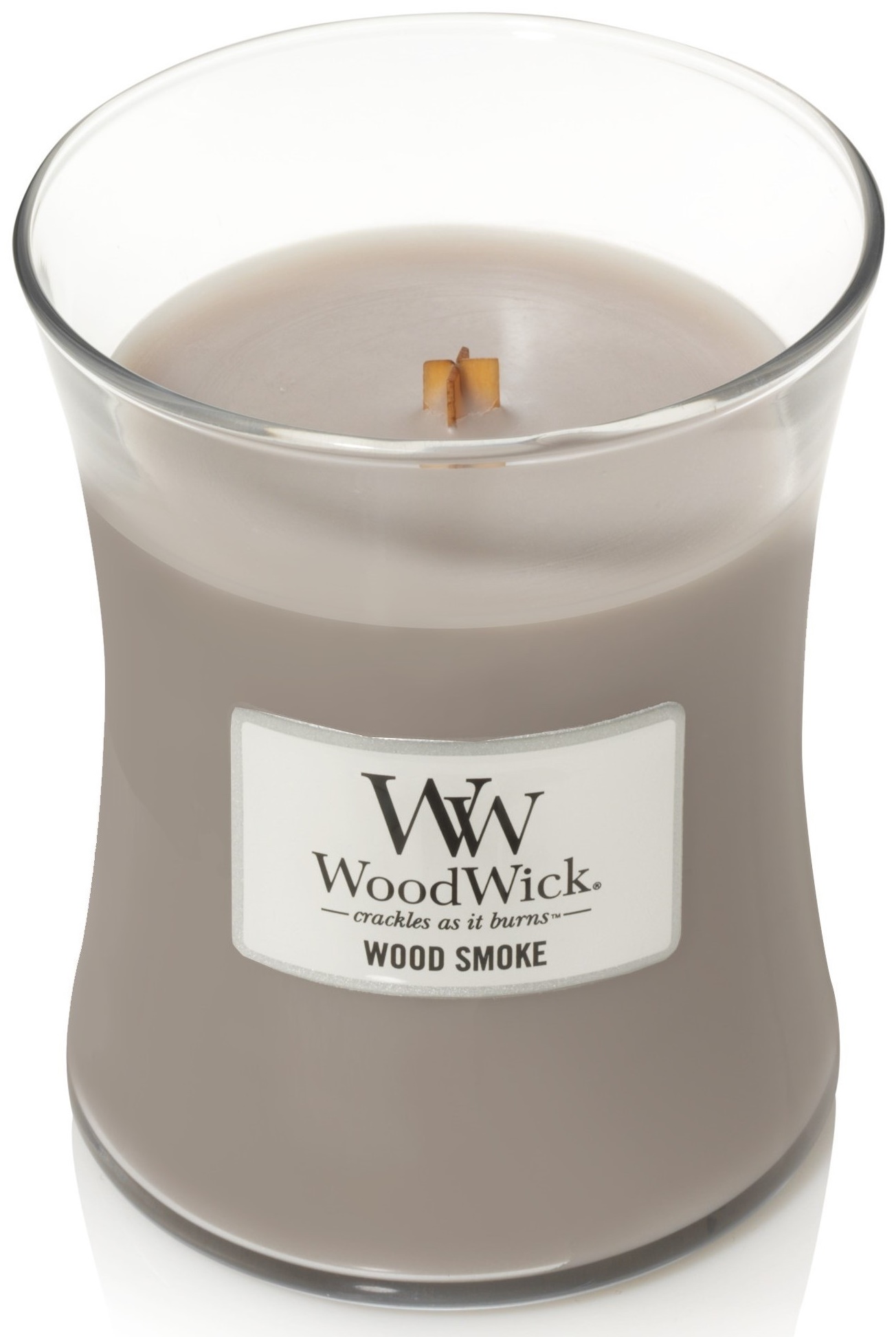 Świeca zapachowa średnia Woodwick Wood Smoke – obraz-1