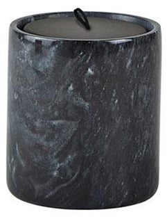 Świeca dekoracyjna zapachowa czarna 8x9 cm – obraz-1