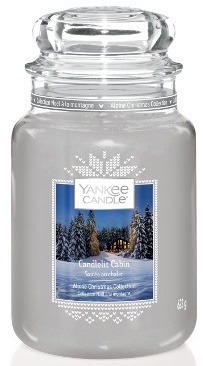 Świeca szklana zapachowa szara – obraz-1