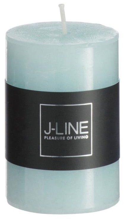 Świeczka dekoracyjna niebieska 18h 8 cm – obraz-1