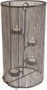 Świecznik Chain Quattro ∅20x36 cm czarny – obraz-1