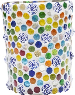 Świecznik Coachella ∅8x10 cm kolorowy – obraz-1