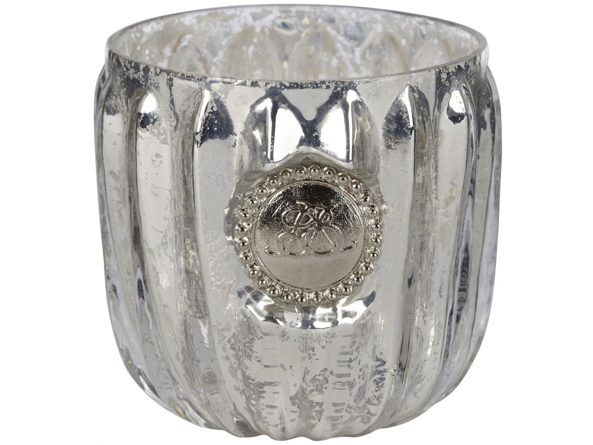 Świecznik Dante Ø6x7 cm antyczne srebro – obraz-1