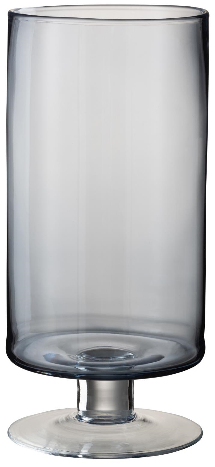 Świecznik szklany transparentny Ø15x33 cm – obraz-1