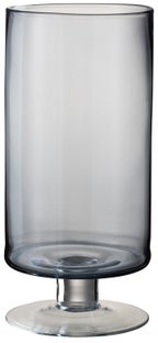 Świecznik szklany transparentny Ø15x33 cm – obraz-1