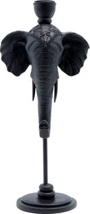 Portavelas Elephant Head negro 36 cm – Imagen-1.
