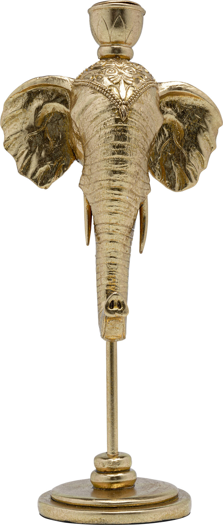 Świecznik Elephant Head 16x36 cm złoty – grafika-1.