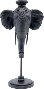 Portacandele Elephant Head nero 49cm – immagine-1.