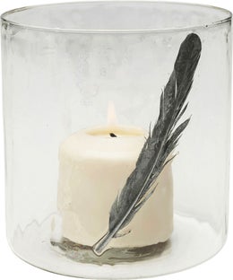 Świecznik Feather ∅13x20 cm transparentny – obraz-1