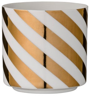 Świecznik Gold Pattern7x7 cm w paski – obraz-1