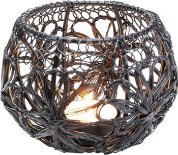 Žvakidė Hayat Black Ø12cm – paveikslėlis-1.