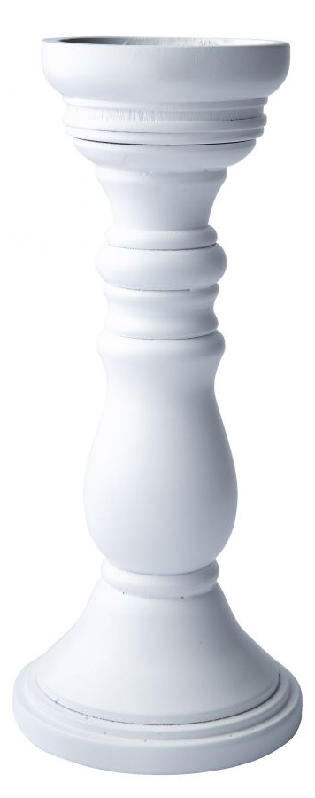 Świecznik Ignis 12x28 cm biały – obraz-1