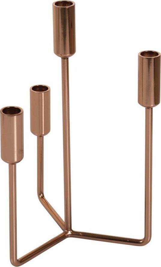 Świecznik Kan 28x27 cm miedziany – obraz-1