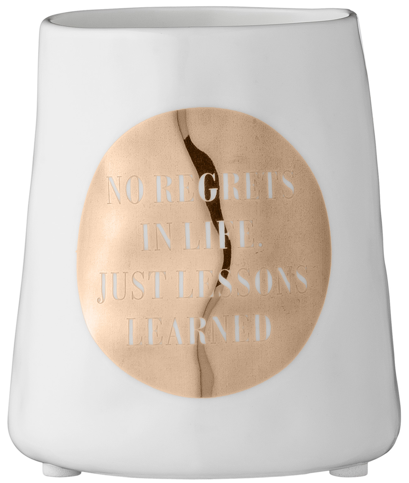 Świecznik porcelanowy biały 10x9 cm – obraz-1