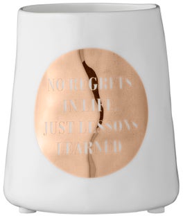 Świecznik porcelanowy biały 10x9 cm – obraz-1