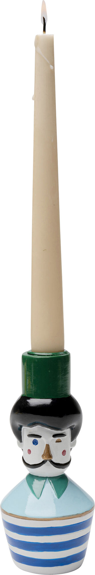 Candle Holder Monsieur Mustache 16cm – billede-1.