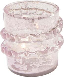 Świecznik La Ola Ø7x8 cm różowy – obraz-1