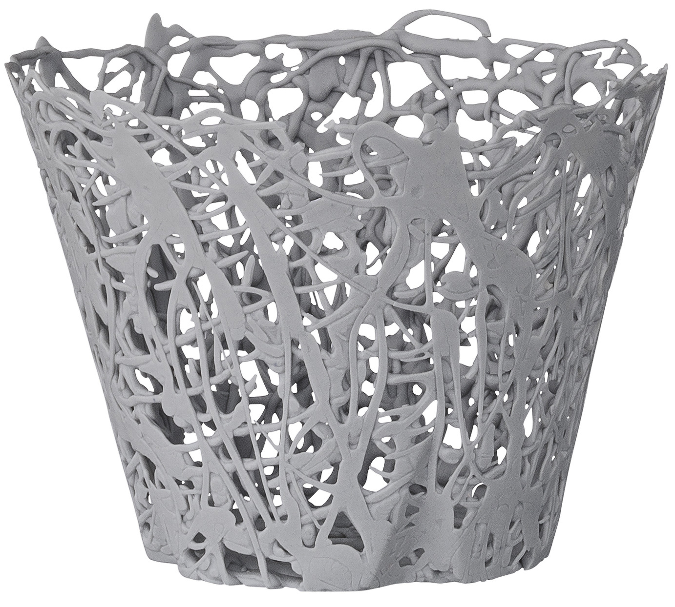 Świecznik Laced 10x7 cm jasnoszary – obraz-1