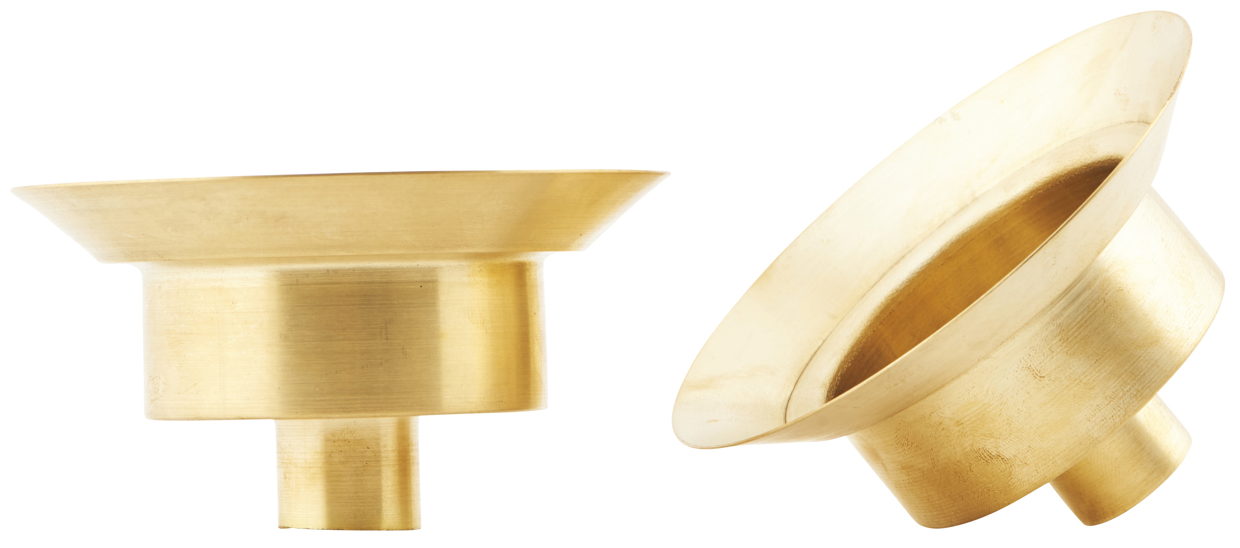 Świecznik metalowy złoty 11x6 cm – obraz-1