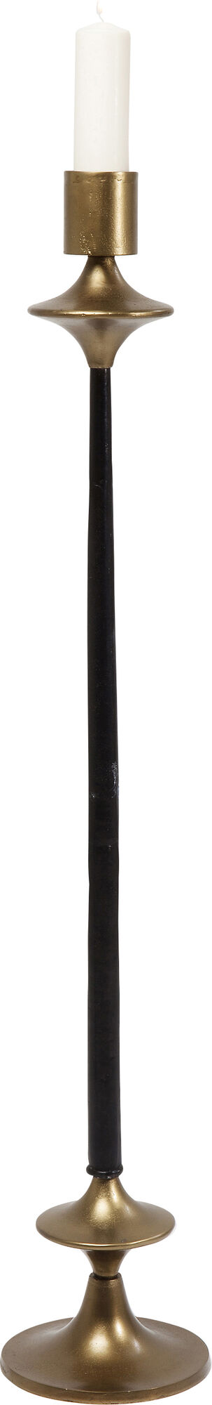 Świecznik aluminiowy czarny 23x23 cm – obraz-1