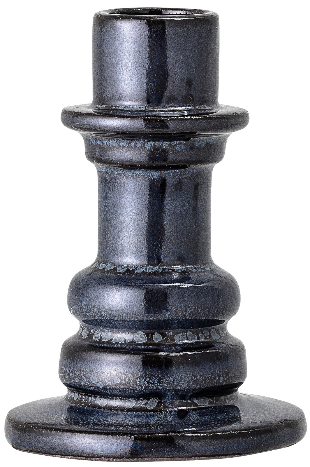 Świecznik ceramiczny niebieski Ø8x11 cm – obraz-1