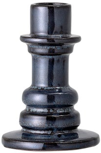 Świecznik ceramiczny niebieski Ø8x11 cm – obraz-1