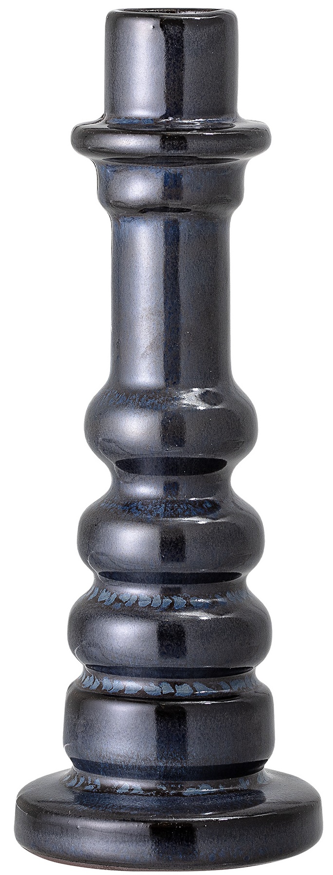 Świecznik ceramiczny niebieski Ø8x20 cm – obraz-1